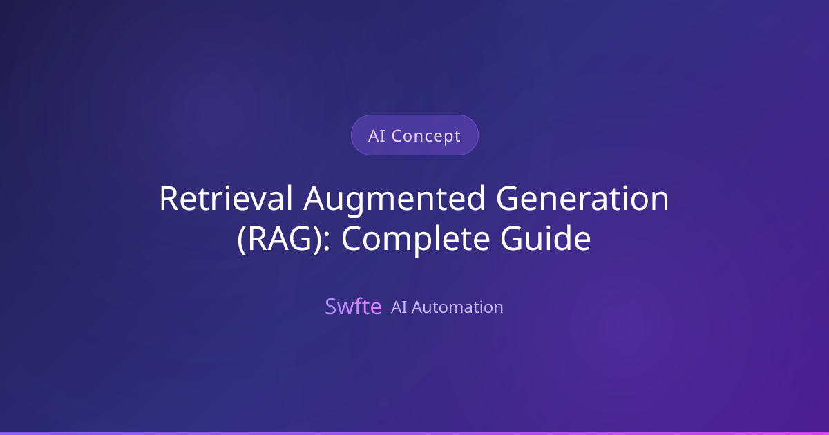 Retrieval Augmented Generation (RAG): Complete Guide
