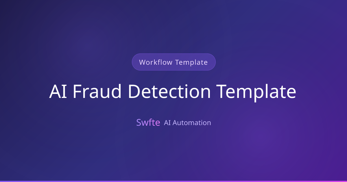 AI Fraud Detection Template