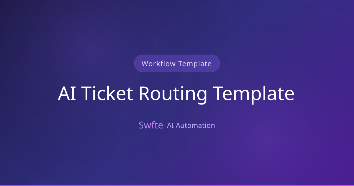 AI Ticket Routing Template